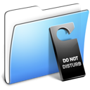 Aqua Smooth Folder Do Not Disturb Icon 128x128 png